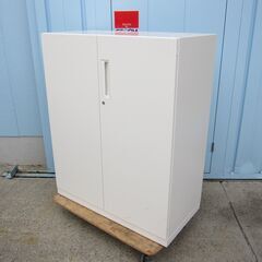 両開き書庫　ホワイト　鍵あり　コクヨ製エディア　900ｘ450ｘ1100