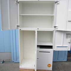コンビ書庫　両開き/片開/パーソナルロッカー　ホワイト　鍵あり　ダイヤル錠のマスターキーはありません