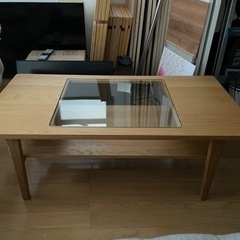 ウニコ unico シグネ SIGNE ローテーブル センターテーブル オーク材 × ガラス ナチュラルの画像