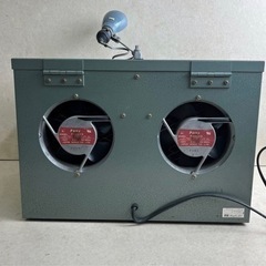 d302608 HARP バフモーター Buff Motor 7200 + 集塵ボックス 研磨 金属加工 動作確認済み アンティーク 照明 昭和レトロ 現状品 中古品の画像