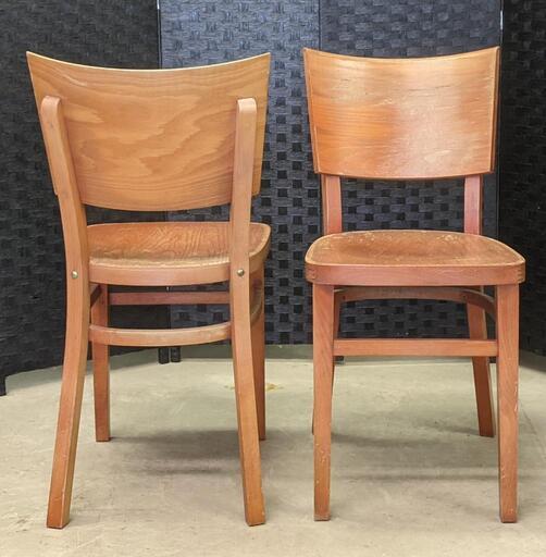 ダイニングテーブルセット(ヴィンテージ家具/木製/イス2脚付/伸縮可能)
