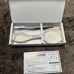 新品未使用　王将　お箸レンゲ小皿セット