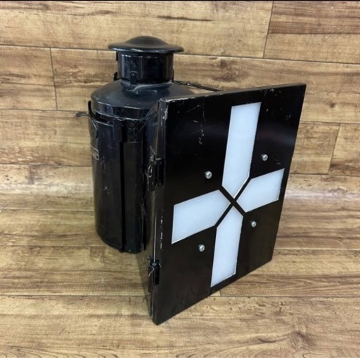 k702501 鉄道標識灯 渡邊燈器 鉄道部品 国鉄 線路終端 電車 列車 機関車 停止合図灯 レトロ 撮り鉄 アンティーク 当時物 昭和58 中古品