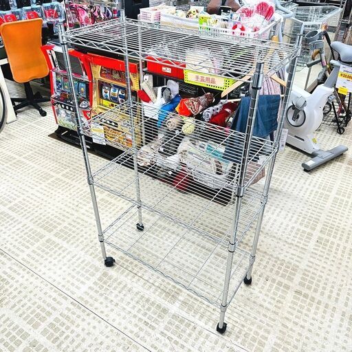 【家具・家電複数購入で割引可】家具 メタルラック 4段 スチール 収納