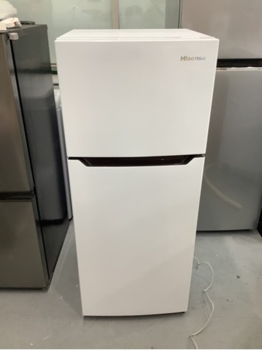 動作確認済 Hisense ハイセンス HR-B12C 小型 冷蔵庫 冷凍冷蔵庫 幅48.1cm 右開き 耐熱天板 静音 120L ホワイト 2ドア 家電 2021年製