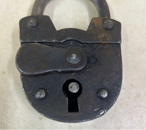 k1007503 希少品 和錠 くま形 日本四大錠前 鍵付逸品 江戸時代 明治