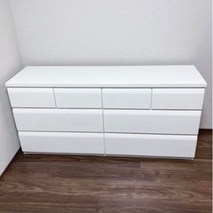 ニトリ　3段ローチェストWISH2 150LC-WH タンスの画像