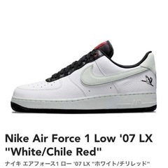 ナイキ エアフォース1 ロー '07 LX "ホワイト/チリレッド"