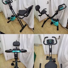 HAIGE (ハイガー) フィットネスバイク HG-QB-J917B ブルー 心拍数メーター付 折りたたみ 負荷10段階 エクササイズバイクトレーニングバイク■近隣配送無料 買取帝国 朝霞店 ヤ出の画像