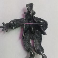 【ヴィンテージ】揺れるピエロのブローチ ペンダントトップ ペンダントヘッド アンティーク ビンテージの画像