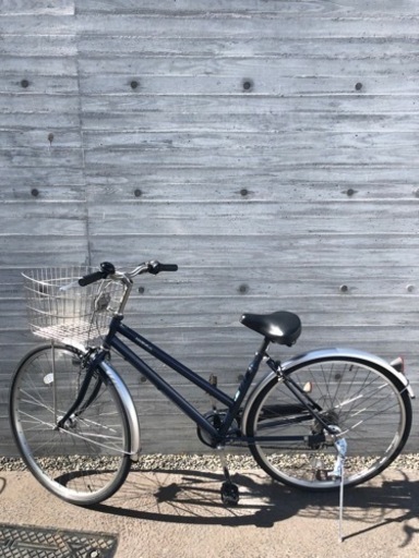 取引終了【美中古】6段変速チェンジ シティサイクル タイヤ交換済 オートライト