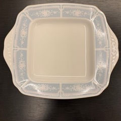 ノリタケ　レースウッドゴールド　スクエアプレート