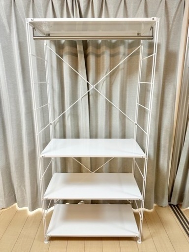 無印良品 MUJI スチールユニットシェルフ ワードローブセット