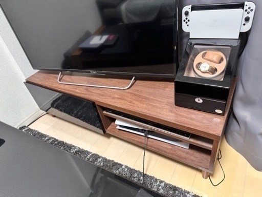 ガラス　ウォールナット　テレビ台