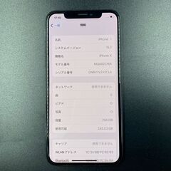 【決まりました】【美品】Apple iPhone X MQA82CH/A 256GB スペースグレイ バッテリー80％ SIMロックなしの画像
