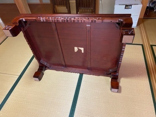 花梨座卓　木製ローテーブル　無垢材　唐木家具 机