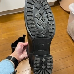 サイドゴアブーツ　合皮　防水　25.5㎝　ほぼ新品美品　長靴代わり　梅雨・雪に最適の画像