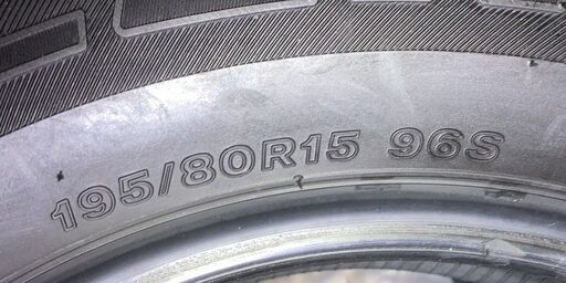 ジムニーシエラ　夏用タイヤ　195/80R15　4本セット　新車脱着品