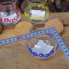 【新品/未使用/デッドストック】昭和レトロ/ガラスキャニスター(コルク蓋) 3個セットの画像