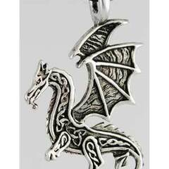 AzureGreen Celtic Dragon amulet ...