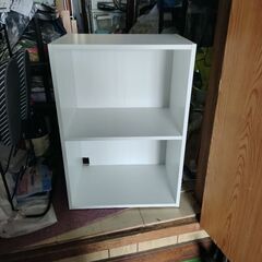 カラーボックス　ホワイト　2段