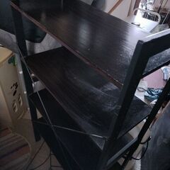 4段　ラック　収納　ブラウンの画像