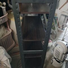 4段　ラック　収納　ブラウンの画像