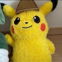 ✨まとめてお安く❗️✨わんわん ピカチュウ 大きめぬいぐるみ2個セットの画像