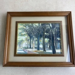d1118504-4 冬景色 彫金 絵画 日本画 風景画 油彩画...