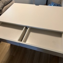 【お譲り先決まりました】パソコンデスク ゲーミングデスク ホワイトの画像