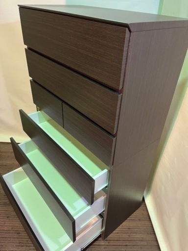 人気のブラウン六段チェスト?ニトリ家具