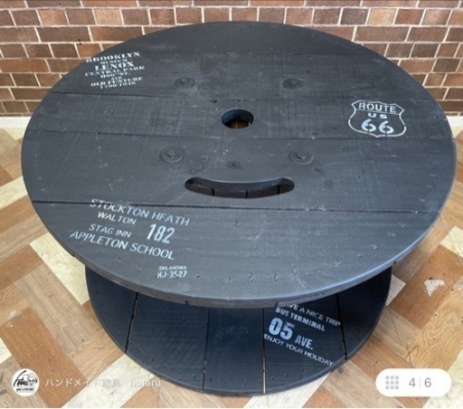 かっこいい　1点モノ　ドラムテーブル　アメリカン家具　アメリカン雑貨　男前家具　男前インテリア