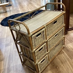 ラタンチェスト【町田市再生家具】233027の画像