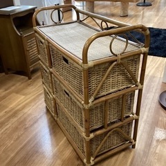 ラタンチェスト【町田市再生家具】233027の画像