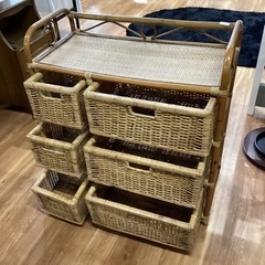 ラタンチェスト【町田市再生家具】233027の画像