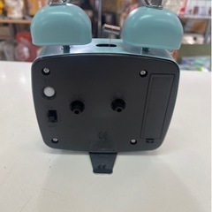 ディズニー　Disney  ドナルド＆デイジー　スクエアツインベルクロック　時計　目覚まし　青　水色　ブルー　中古　③の画像