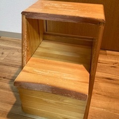 決まりました木製脚立 収納スツール