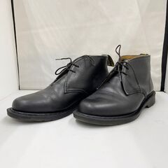 【中古品】Dr.Martens ドクターマーチン レザー ブラック系 ローカットブーツ UK7 SAWYER かかとスレあり THAILAND製 タイランド製 中古品の画像