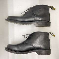 【中古品】Dr.Martens ドクターマーチン レザー ブラック系 ローカットブーツ UK7 SAWYER かかとスレあり THAILAND製 タイランド製 中古品の画像