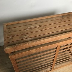 21 屋外用　木製　室外機カバー　（415811）の画像