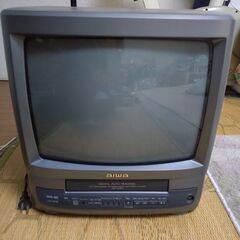 ☆テレビデオ AIWA VX-T14GX10ブラウン管テレビ VHSビデオ 昭和