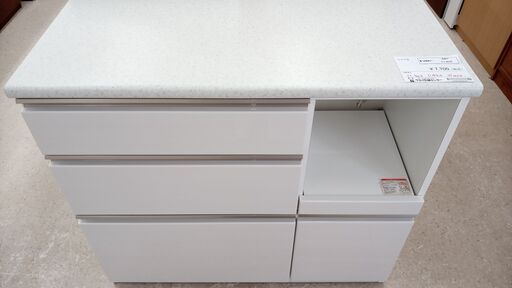 ★ジモティ割あり★ ニトリ レンジ台 白 H90×D45×W100 クリーニング済み TJ4570