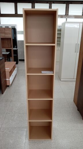 ★ジモティ割あり★  収納棚 ライトブラウン H180×D28.5×W37 クリーニング済み TJ4572