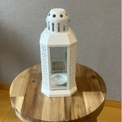 【ほぼ新品】IKEAキャンドルホルダー-エンルム(白)