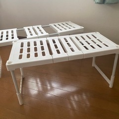 【お取引決定】押入れ収納ラック　押し入れ棚　横幅伸縮可能　2個セット