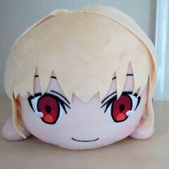 月姫寝そべり　ぬいぐるみ／A piece of blue gla...