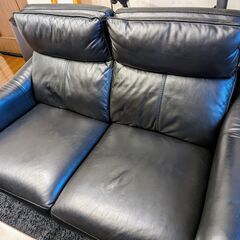 【1年使用】ニトリ 本革2モーター電動リクライニングソファ(チェ...