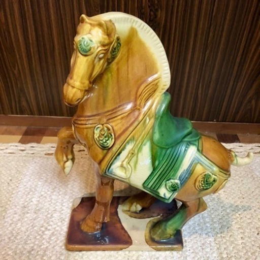 【取引終了】美品 陶器 馬 像 置物 オブジェ コレクション 古美術 工芸 雑貨 民芸品 美術 骨董品 インテリア