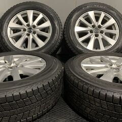 【DUNLOP WINTER MAXX SJ8 225/65R17】スタッドレス【MAZDA CX-5 純正ホイール 17インチ 7J5HPCD114+50】19年製 バリ溝　(TC072)クレジットカード QRコード決済可能