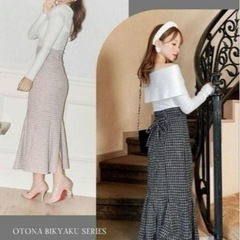 【未開封】Michell Macaronミシェルマカロンツイードマーメイドスカーの画像